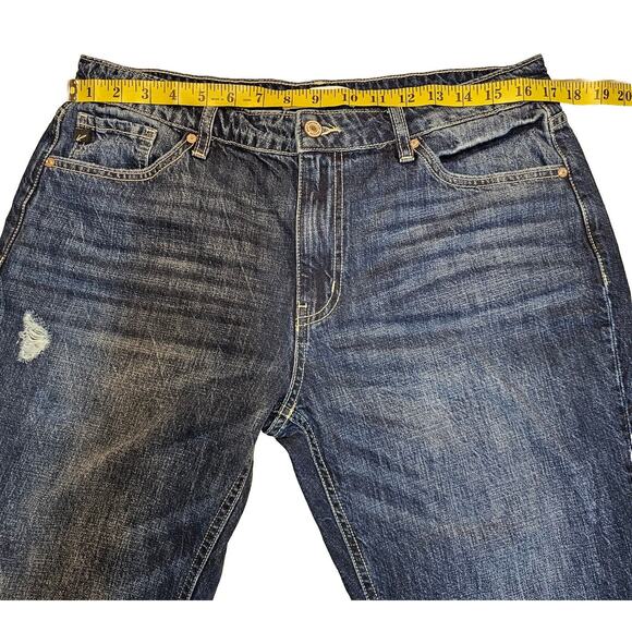 KanCan Jeans 13x30 Mount Pleasant High Rise Boyfriend Stretch Whiskered Raw Hem - Picture 5 of 13